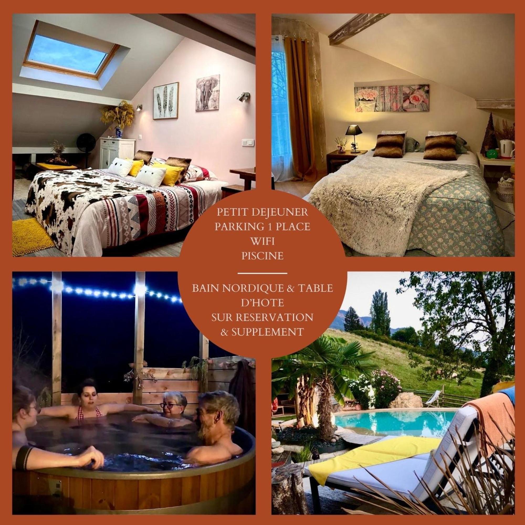 A La Marc'Quize Chambres D'Hotes, Petit Dejeuner Compris, Avec Piscine A Debordement En Exterieur, Bain Nordique A 38 Degres En Prestation Supplement Sur Reservation Horaire Anticipee 1 Place De Parking Gratuite Sur Place Mouxy Luaran gambar